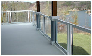 exterior glass railings